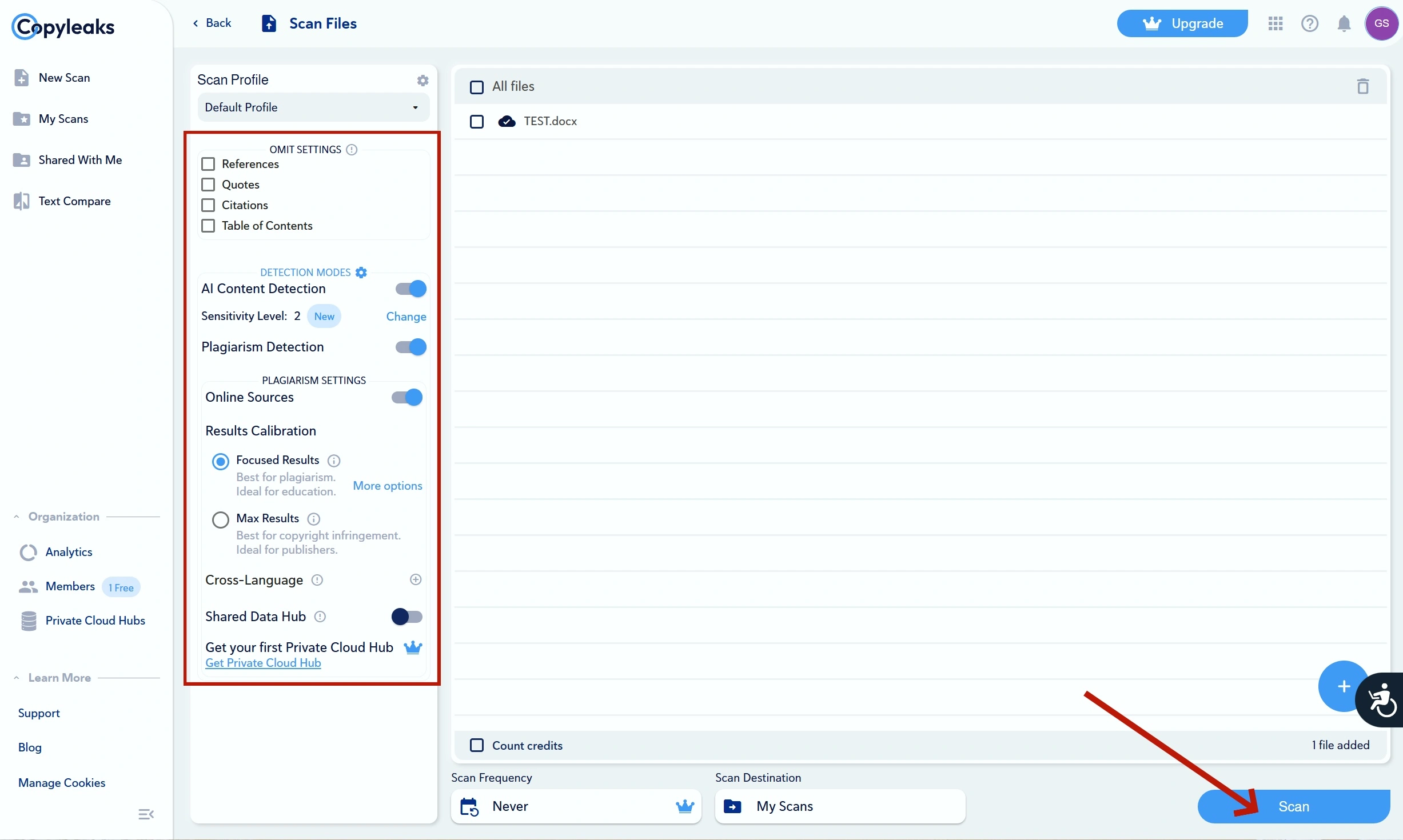 Customize Your Preferred Detection Modes
