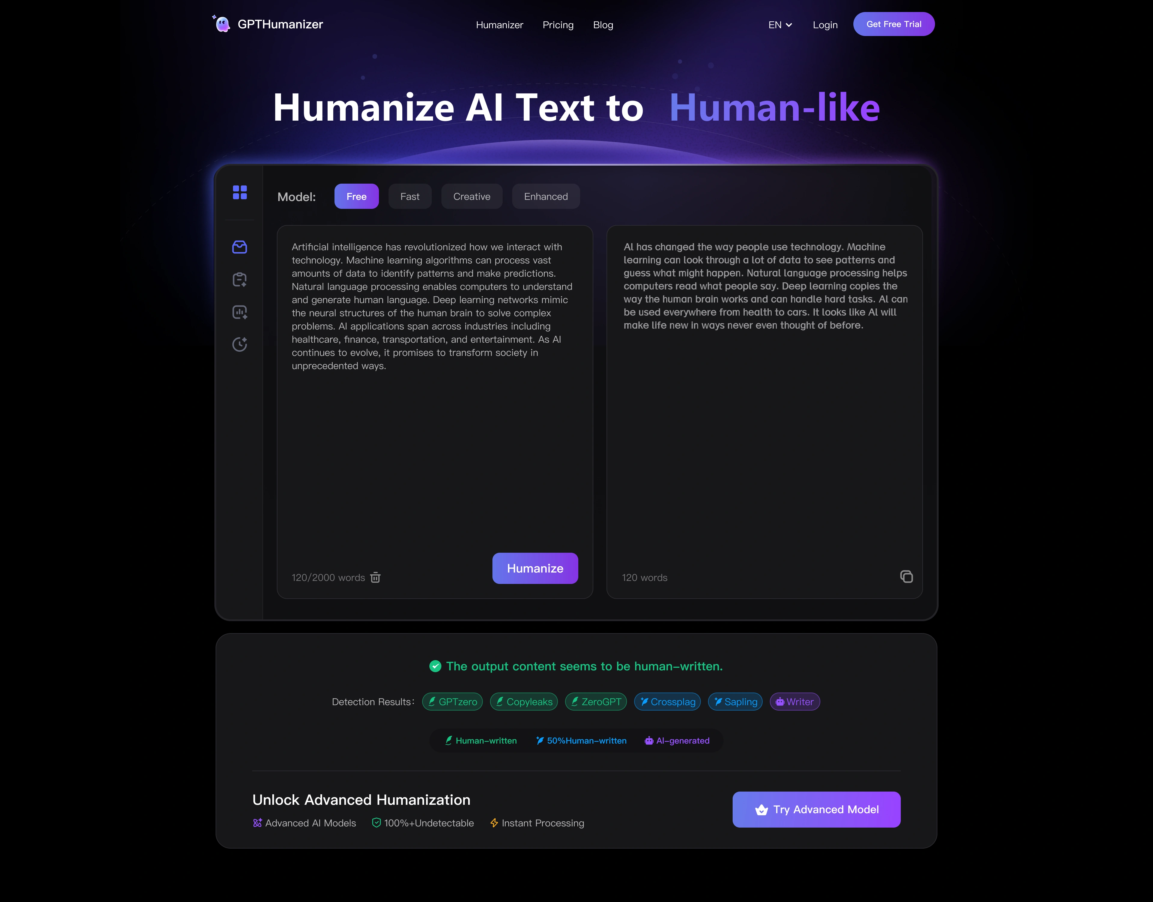 Preview the Humanized Content