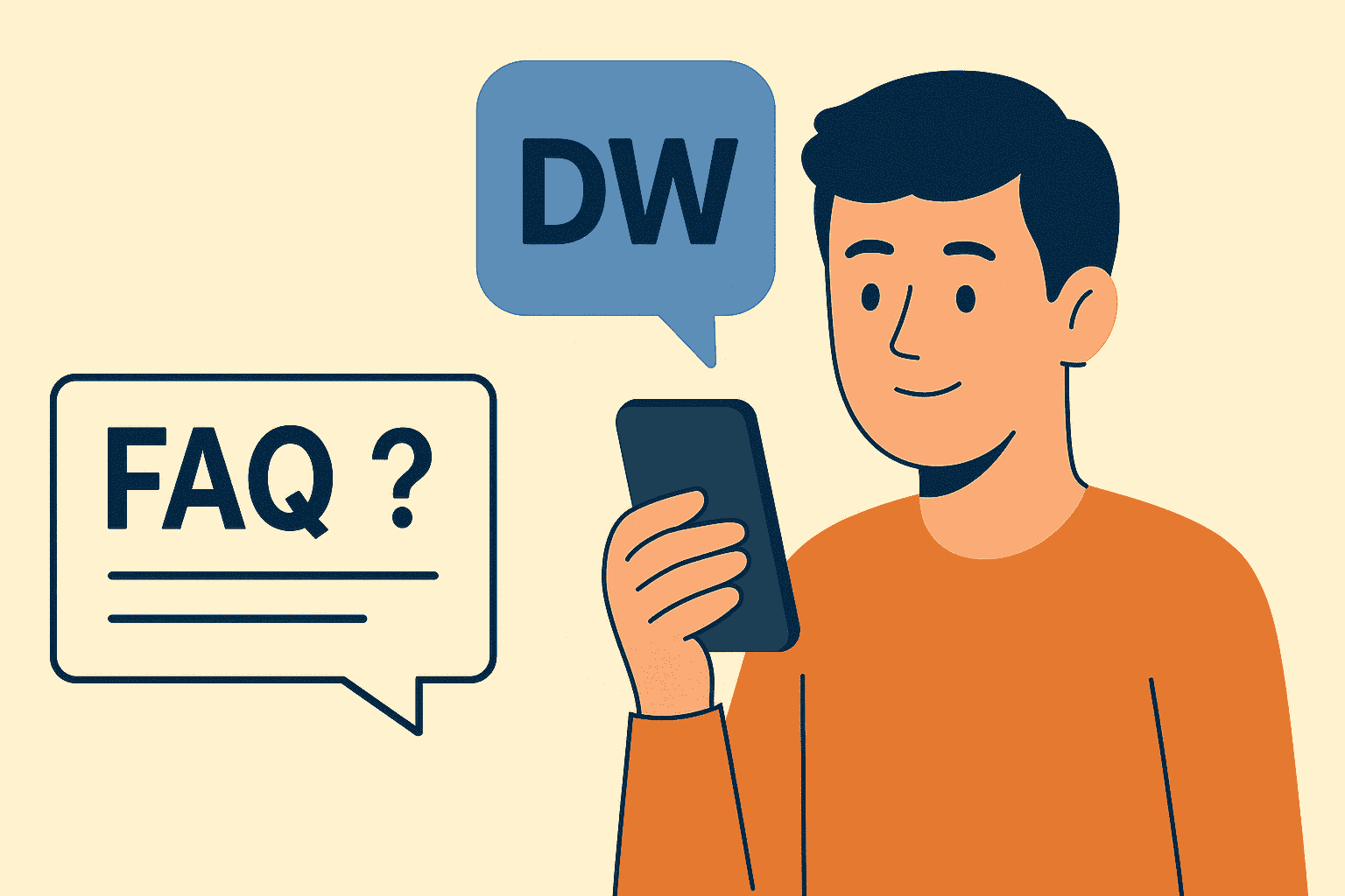 what does DW mean in text