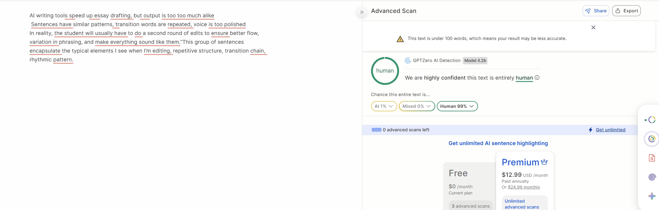 gpthumanizer ai tested on GPTZero.jpg