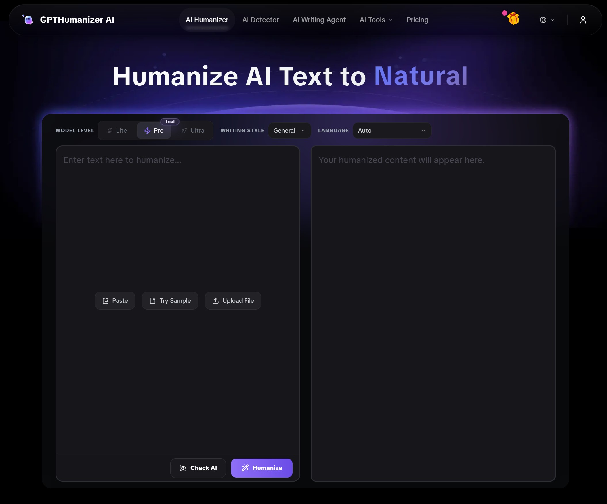 GPTHumanizer AI is a truely free AI Humanizer
