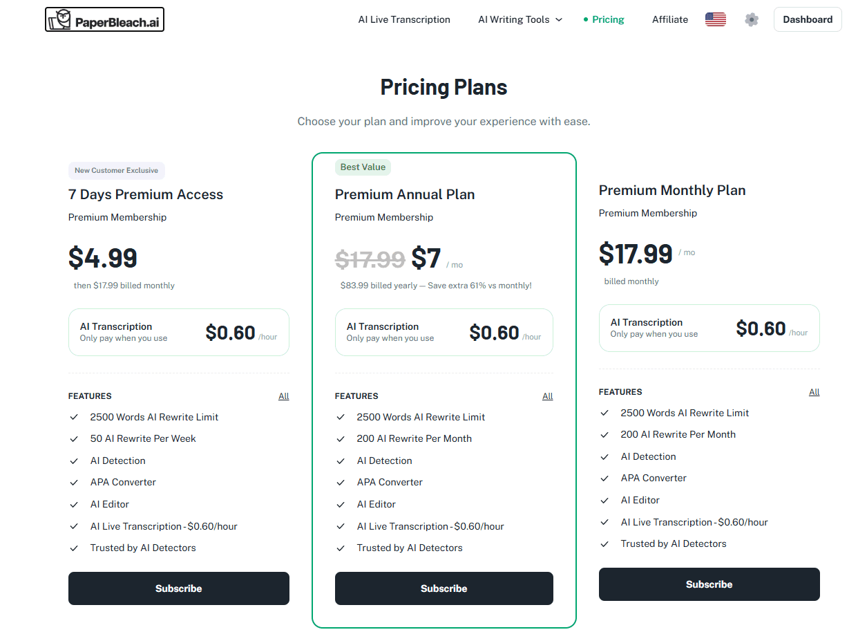 paperbleach pricing