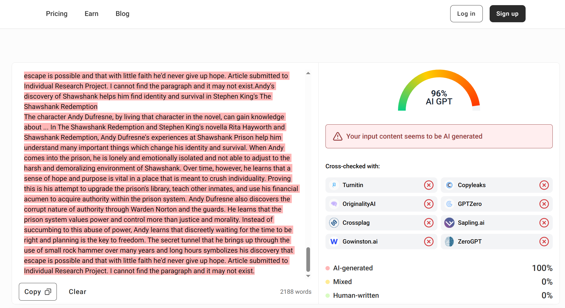 GPTinf AI Detector is a free AI detector and no need to sign up